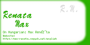 renata max business card